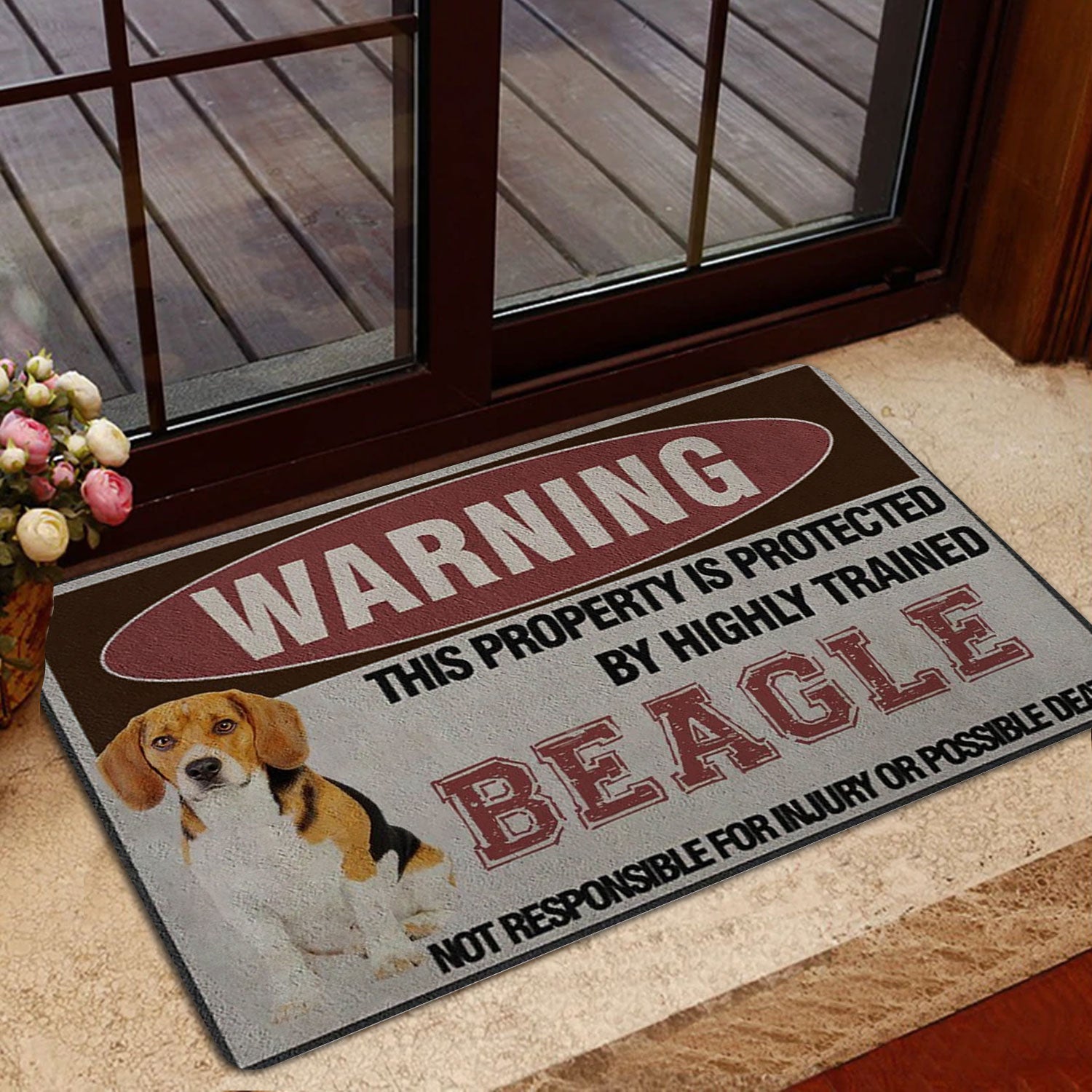 Ohaprints-Doormat-Outdoor-Indoor-Warning-This-Property-Is-Protected-By-A-Highly-Trained-Beagle-Rubber-Door-Mat-1354-
