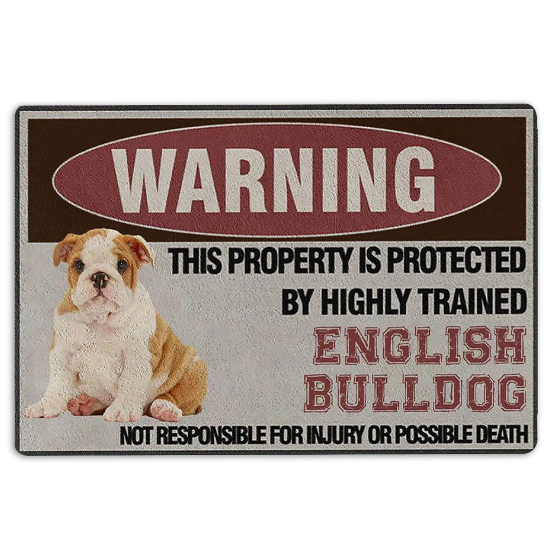 Ohaprints-Doormat-Outdoor-Indoor-This-Property-Is-Protected-By-A-Highly-Trained-English-Bulldog-Rubber-Door-Mat-1362-18'' x 30''