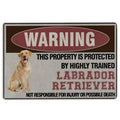 Ohaprints-Doormat-Outdoor-Indoor-Property-Protected-By-Highly-Trained-Labrador-Retriever-Rubber-Door-Mat-1370-18'' x 30''