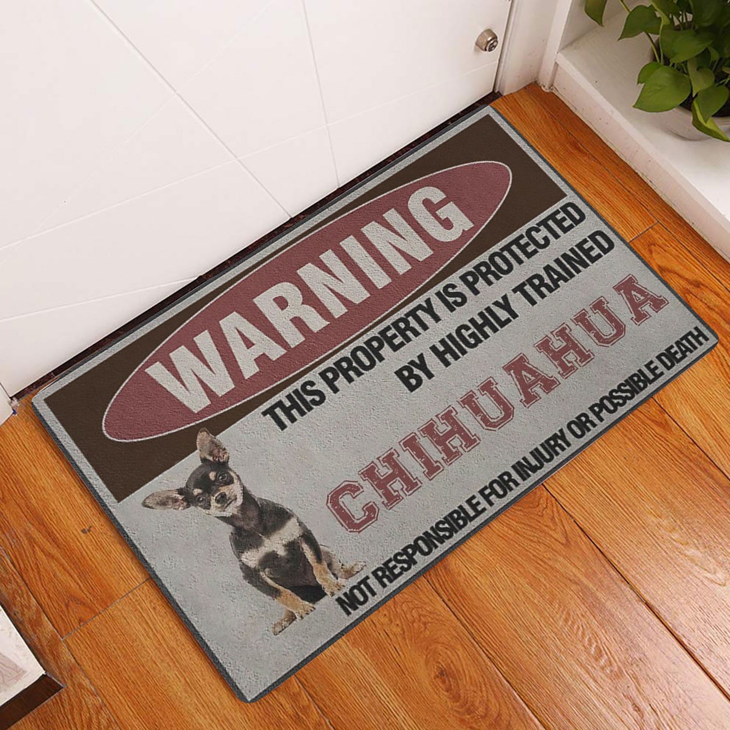 Ohaprints-Doormat-Outdoor-Indoor-Warning-This-Property-Is-Protected-By-Highly-Trained-Chiahuahua-Rubber-Door-Mat-1373-