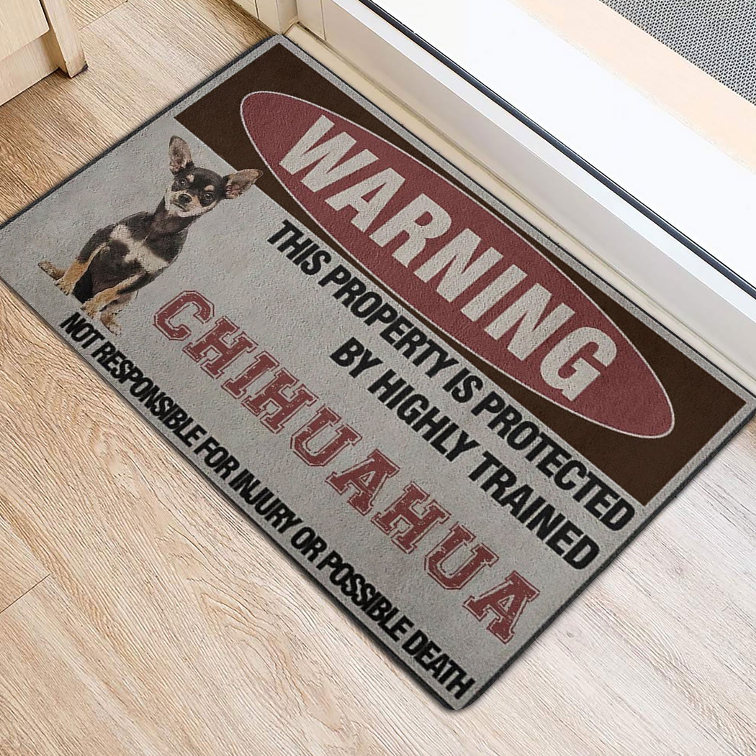 Ohaprints-Doormat-Outdoor-Indoor-Warning-This-Property-Is-Protected-By-Highly-Trained-Chihuahua-Rubber-Door-Mat-1374-