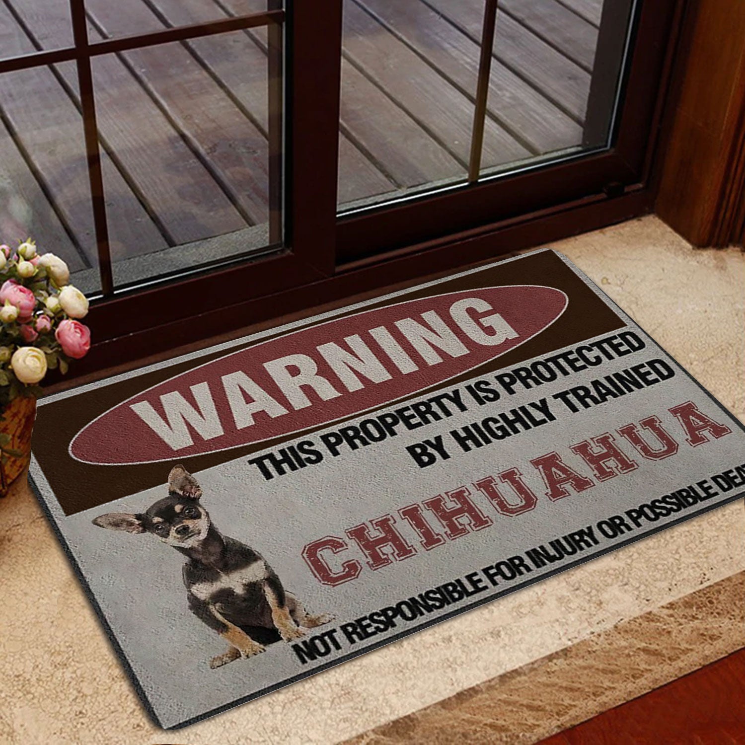 Ohaprints-Doormat-Outdoor-Indoor-Warning-This-Property-Is-Protected-By-Highly-Trained-Chihuahua-Rubber-Door-Mat-1374-