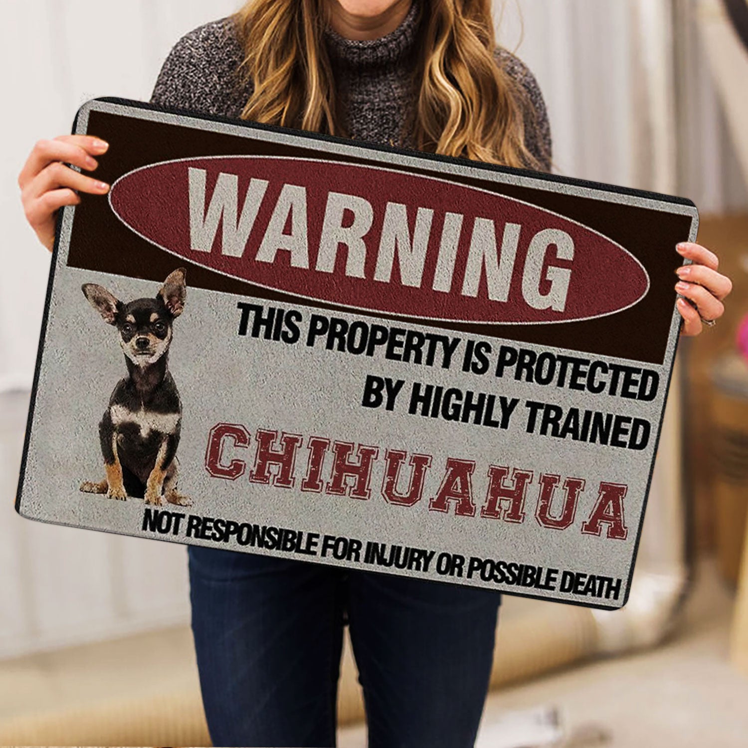 Ohaprints-Doormat-Outdoor-Indoor-Warning-This-Property-Is-Protected-By-Highly-Trained-Chihuahua-Rubber-Door-Mat-1374-