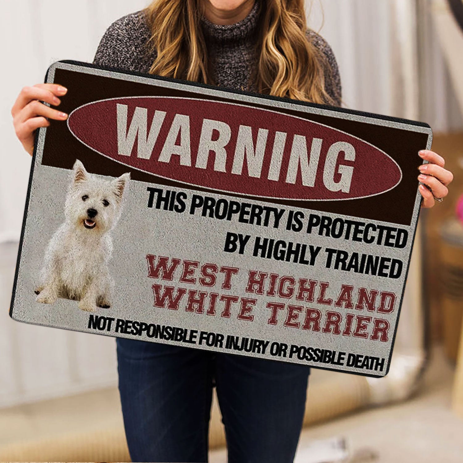 Ohaprints-Doormat-Outdoor-Indoor-This-Property-Is-Protected-By-A-Highly-Trained-West-Highland-Dog-Rubber-Door-Mat-1375-