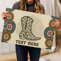 Ohaprints-Doormat-Outdoor-Indoor-Horse-Cowboy-Cowgirl-Hat-Boots-Mandala-Custom-Personalized-Name-Rubber-Door-Mat-602-