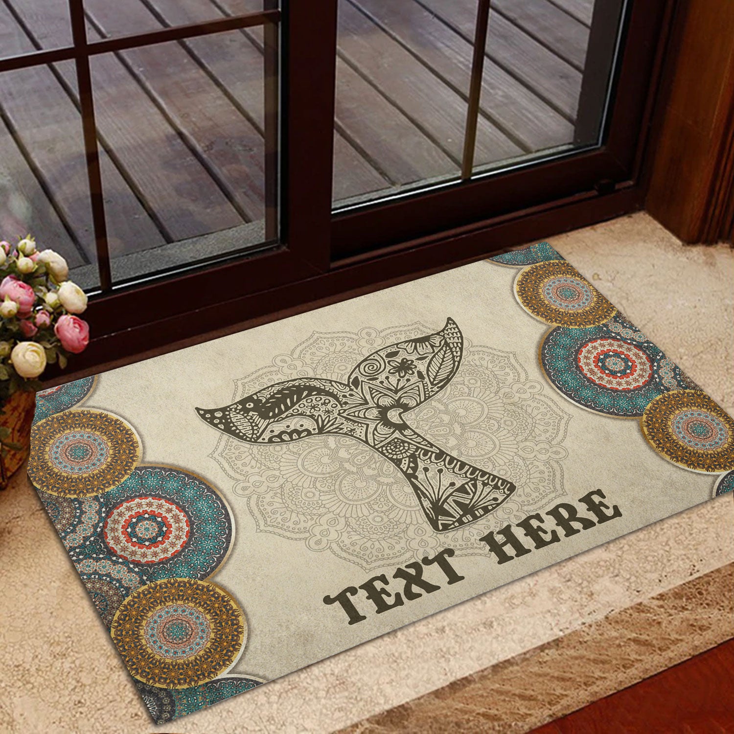 Ohaprints-Doormat-Outdoor-Indoor-Beautifull-Mermaid-Mermaid-Tail-Mandala-Custom-Personalized-Name-Rubber-Door-Mat-603-