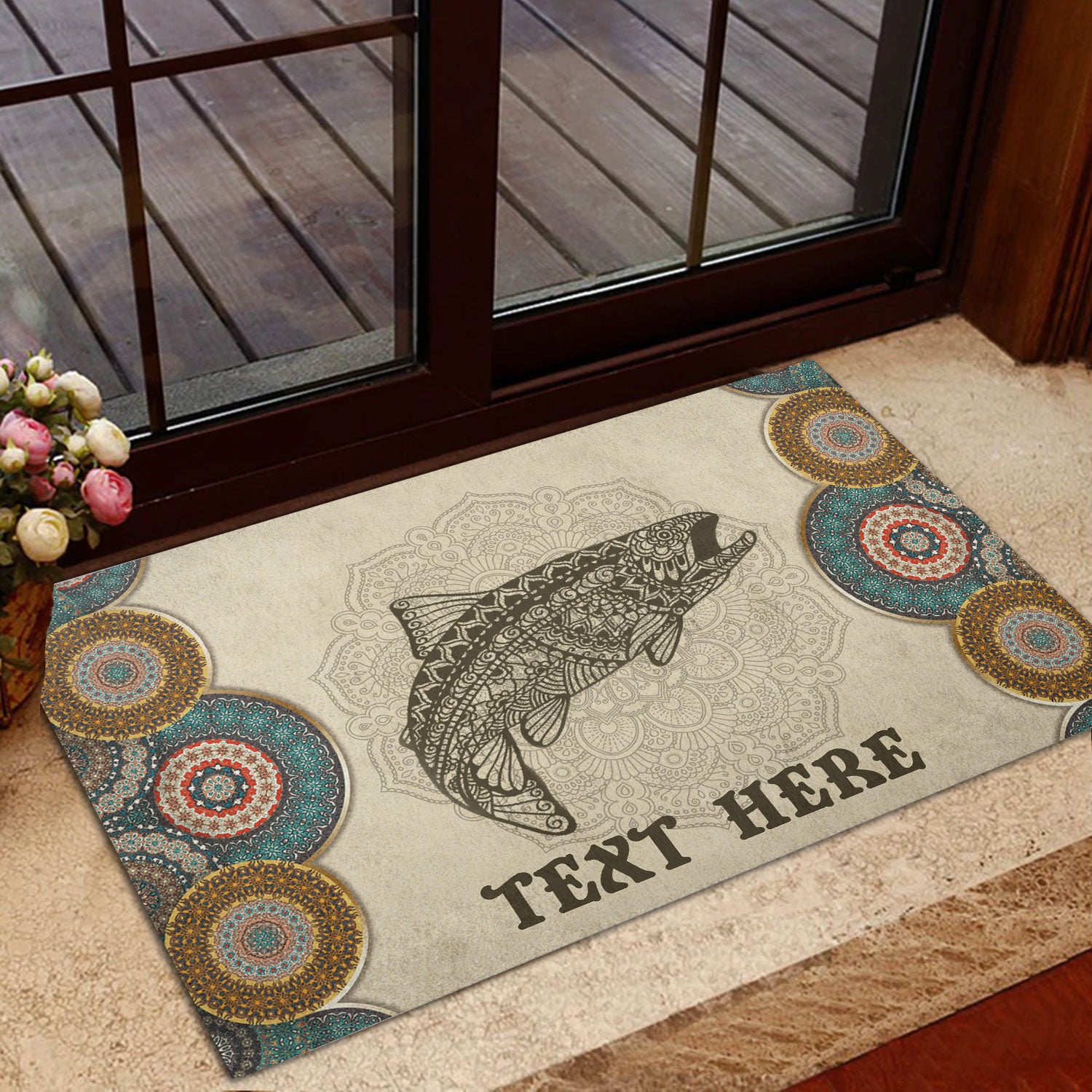 Ohaprints-Doormat-Outdoor-Indoor-Fisherman-Fishing-Bohemian-Mandala-Custom-Personalized-Name-Rubber-Door-Mat-605-