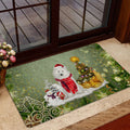 Ohaprints-Doormat-Outdoor-Indoor-Samoyed-Dog-Merry-Christmas-Snow-Christmas-Tree-Xmas-Holidays-Rubber-Door-Mat-1428-