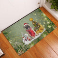 Ohaprints-Doormat-Outdoor-Indoor-Pug-Dog-Merry-Christmas-Snow-Christmas-Tree-Xmas-Holidays-Rubber-Door-Mat-1436-