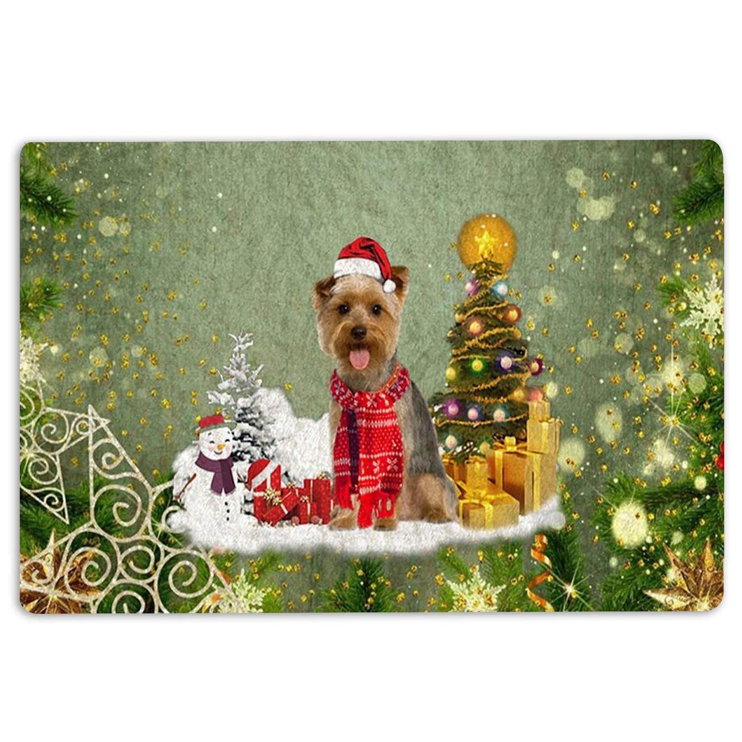 Ohaprints-Doormat-Outdoor-Indoor-Cairn-Terrier-Merry-Christmas-Snow-Christmas-Tree-Xmas-Holidays-Rubber-Door-Mat-1452-18'' x 30''