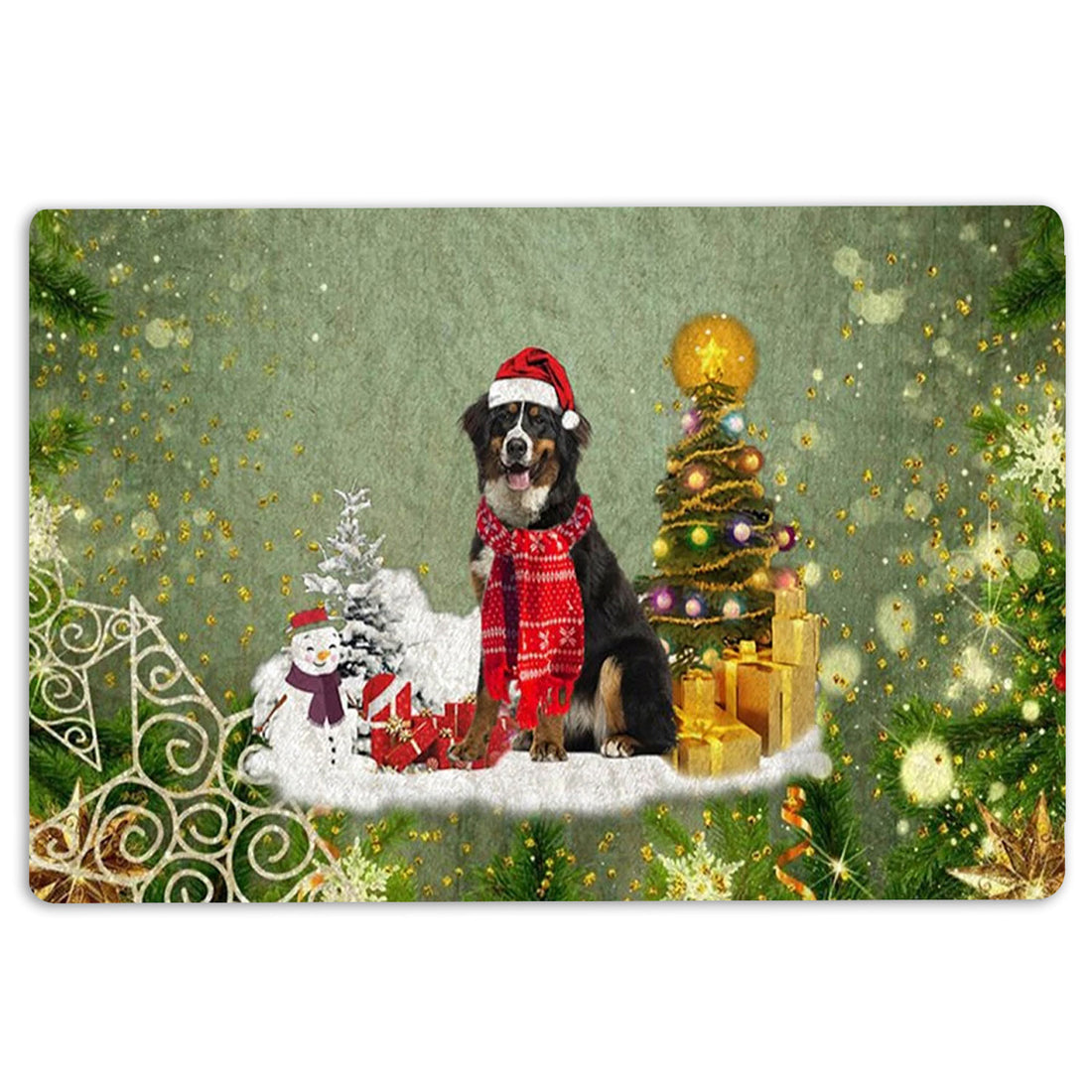 Ohaprints-Doormat-Outdoor-Indoor-Bernese-Mountain-Merry-Christmas-Snow-Christmas-Tree-Xmas-Rubber-Door-Mat-1455-18'' x 30''