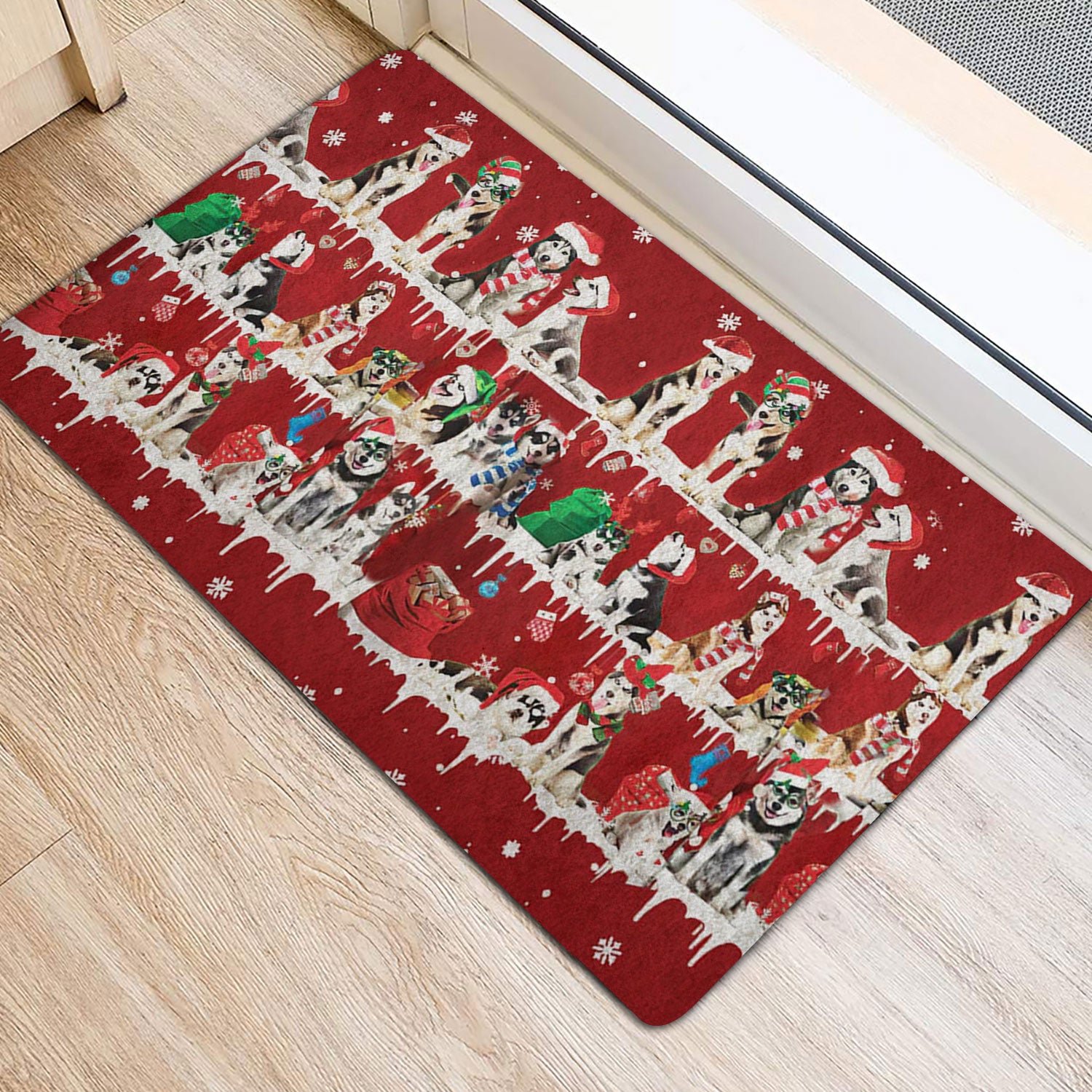 Ohaprints-Doormat-Outdoor-Indoor-Husky-Sibir-Merry-Christmas-Snowflake-Christmas-Tree-Rubber-Door-Mat-1469-