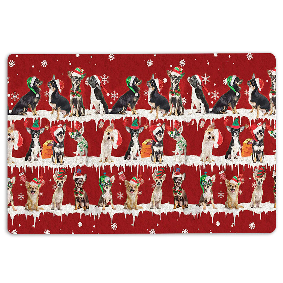 Ohaprints-Doormat-Outdoor-Indoor-Chihuahua-Merry-Christmas-Snowflake-Christmas-Tree-Rubber-Door-Mat-1472-18'' x 30''