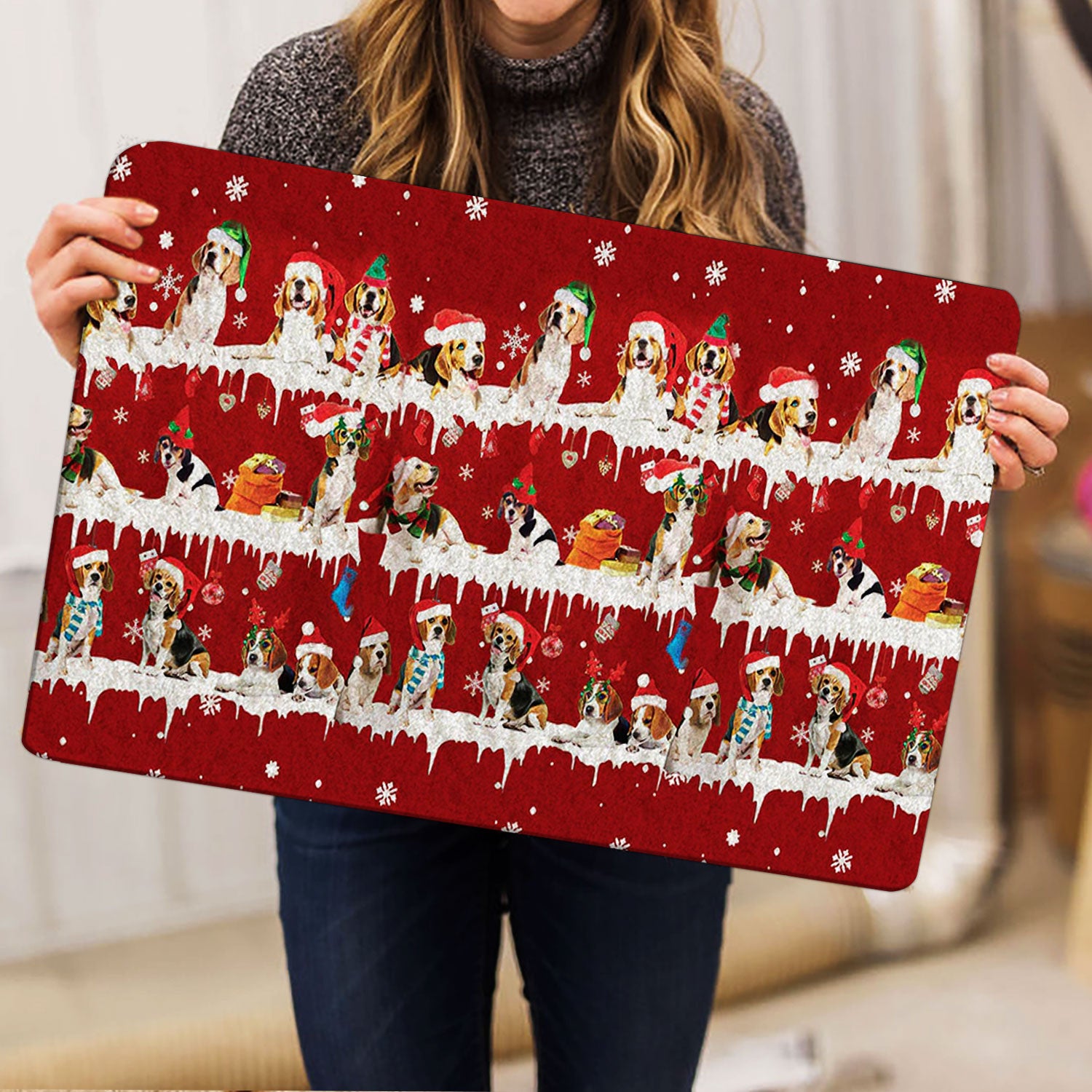 Ohaprints-Doormat-Outdoor-Indoor-Beagle-Merry-Christmas-Snowflake-Christmas-Tree-Rubber-Door-Mat-1473-