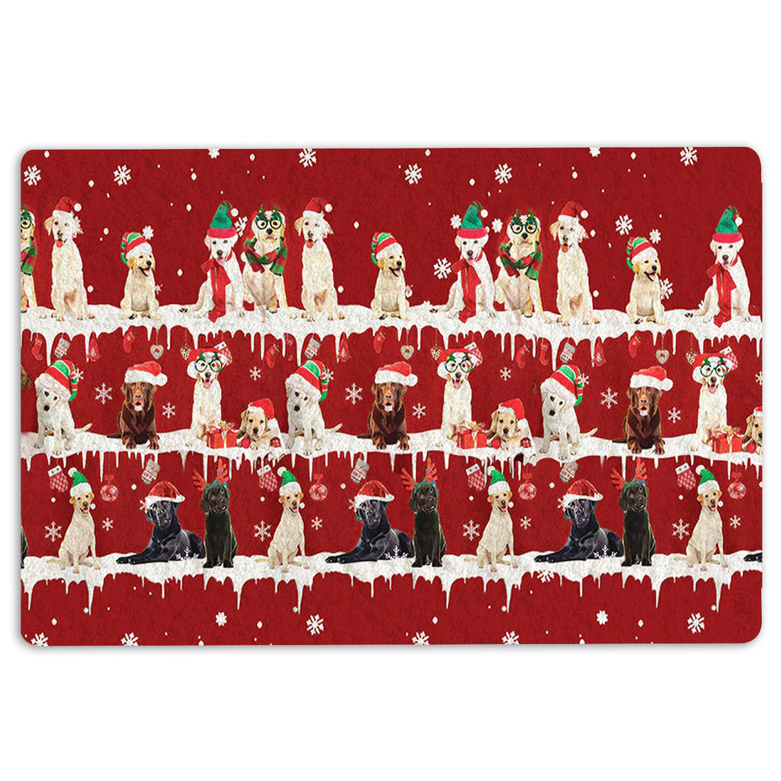 Ohaprints-Doormat-Outdoor-Indoor-Labrador-Retriever-Merry-Christmas-Snowflake-Christmas-Tree-Rubber-Door-Mat-1474-18'' x 30''