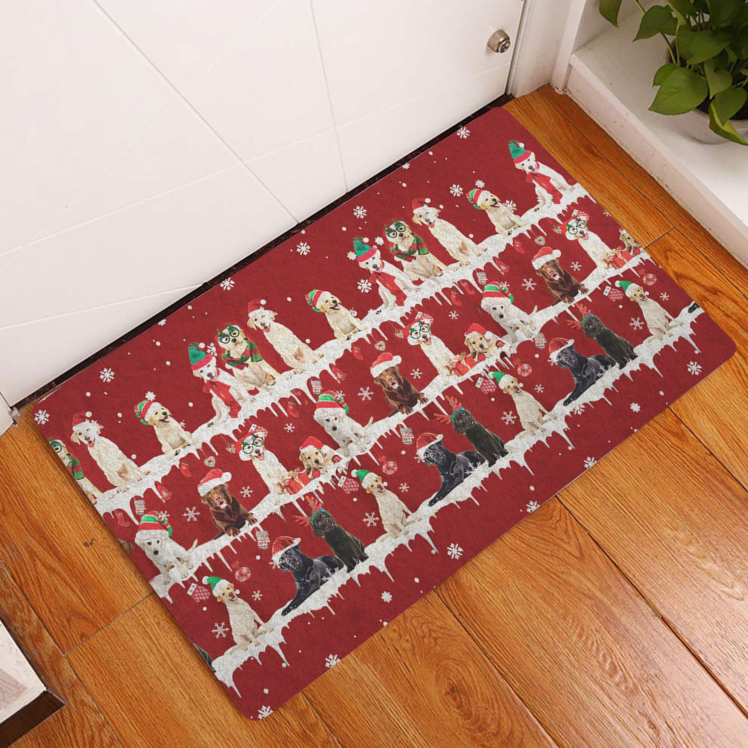 Ohaprints-Doormat-Outdoor-Indoor-Labrador-Retriever-Merry-Christmas-Snowflake-Christmas-Tree-Rubber-Door-Mat-1474-