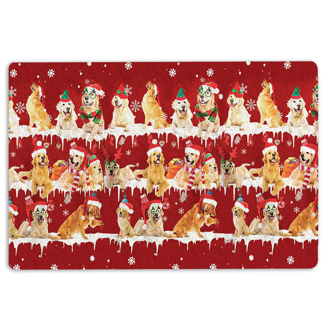 Ohaprints-Doormat-Outdoor-Indoor-Golden-Retriever-Merry-Christmas-Snowflake-Christmas-Tree-Rubber-Door-Mat-1475-18'' x 30''