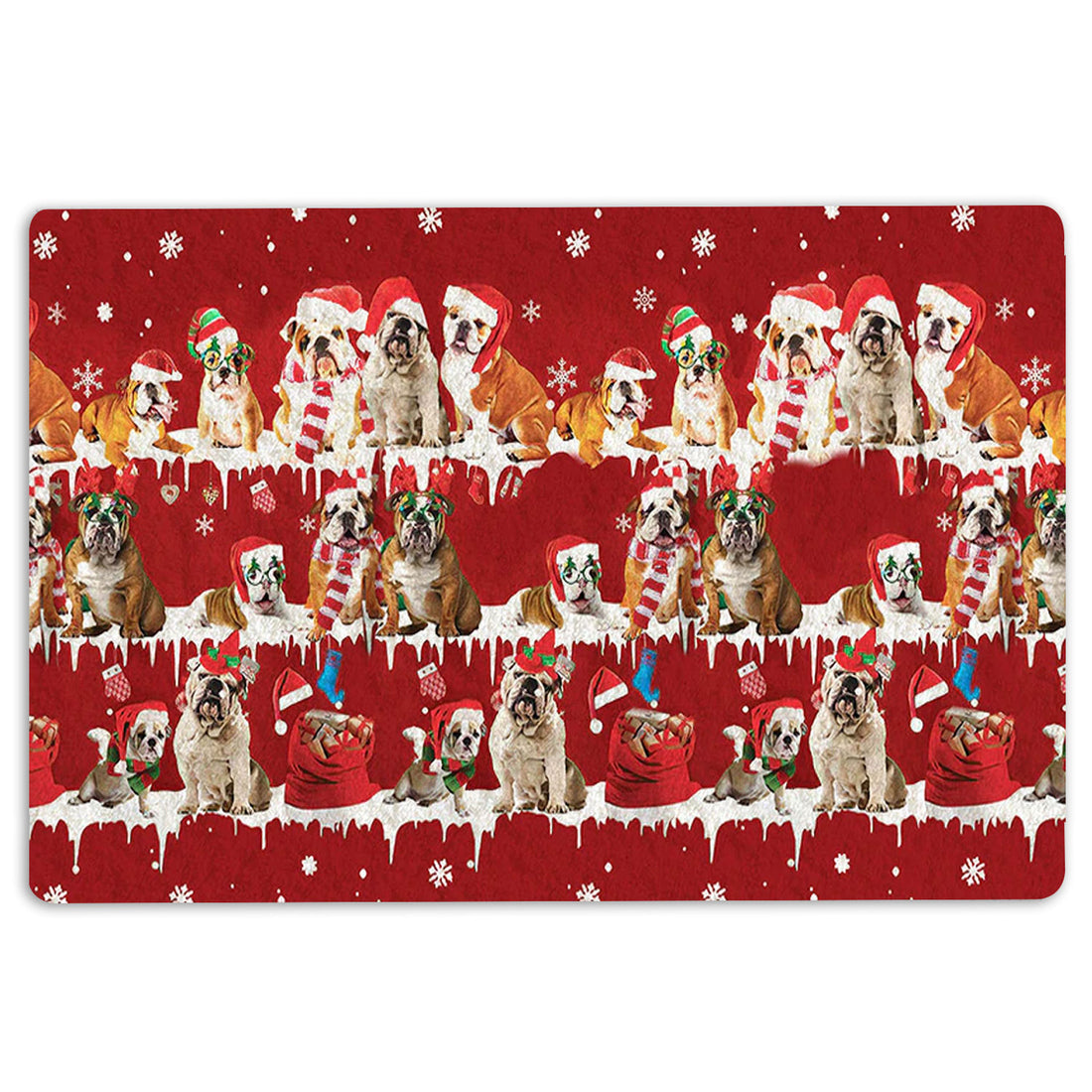 Ohaprints-Doormat-Outdoor-Indoor-English-Bulldog-Merry-Christmas-Snowflake-Christmas-Tree-Rubber-Door-Mat-1478-18'' x 30''