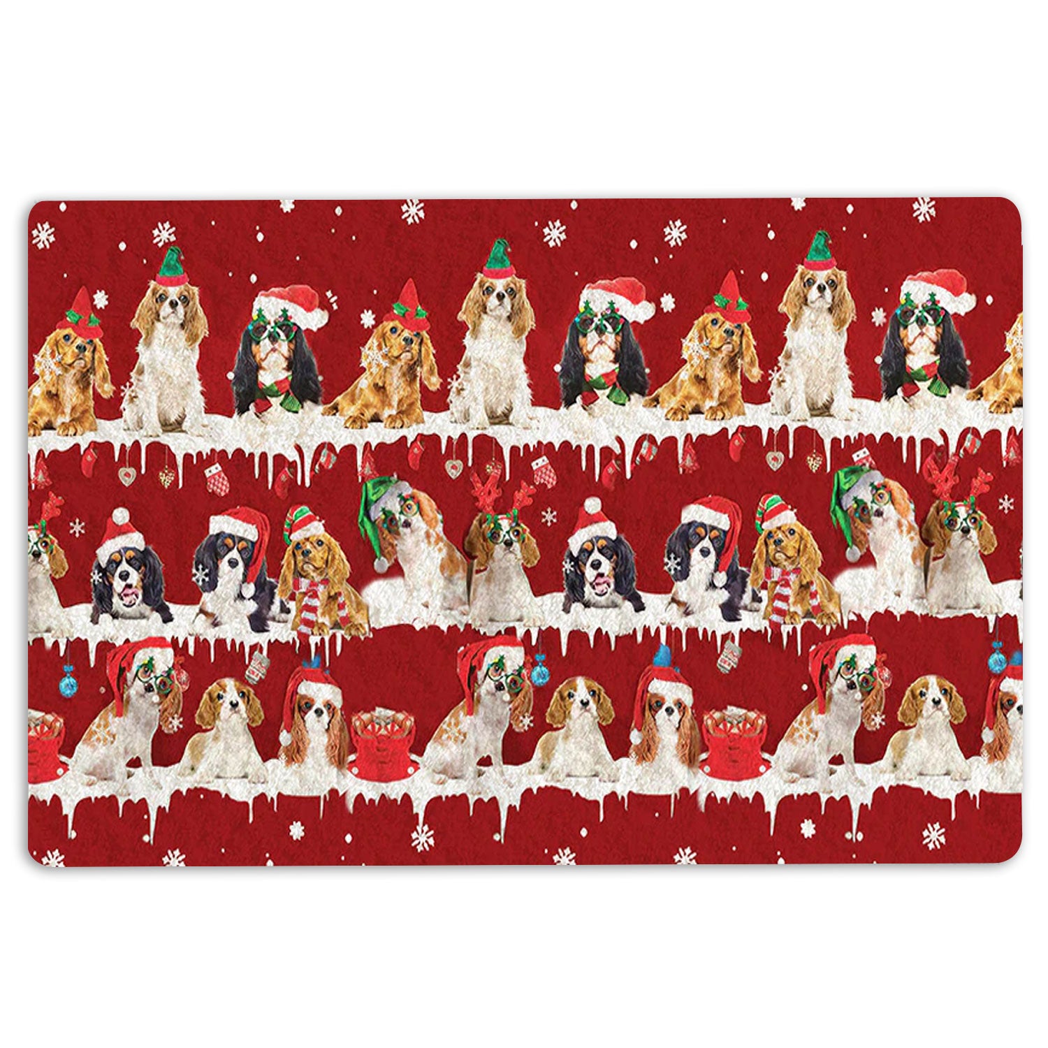 Ohaprints-Doormat-Outdoor-Indoor-Cavalier-King-Charles-Merry-Christmas-Snowflake-Christmas-Tree-Rubber-Door-Mat-1483-18'' x 30''