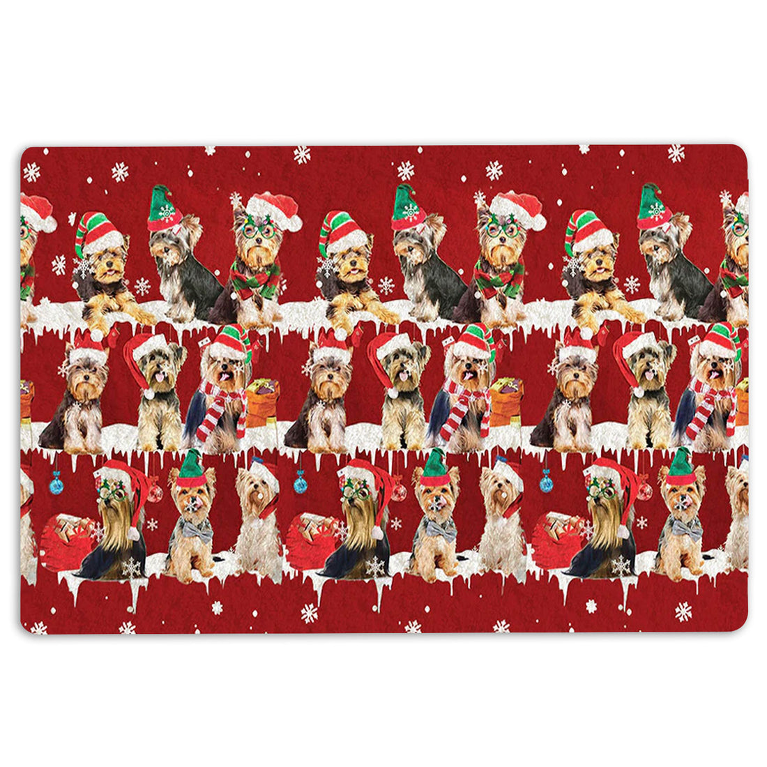 Ohaprints-Doormat-Outdoor-Indoor-Yorkshire-Terrier-Merry-Christmas-Snowflake-Christmas-Tree-Rubber-Door-Mat-1489-18'' x 30''