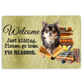 Ohaprints-Doormat-Outdoor-Indoor-Chihuahua-Dog-And-Book-Please-Go-Home-I'M-Reading-Rubber-Door-Mat-1492-18'' x 30''