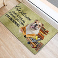 Ohaprints-Doormat-Outdoor-Indoor-English-Bulldog-And-Book-Please-Go-Home-I'M-Reading-Rubber-Door-Mat-1505-