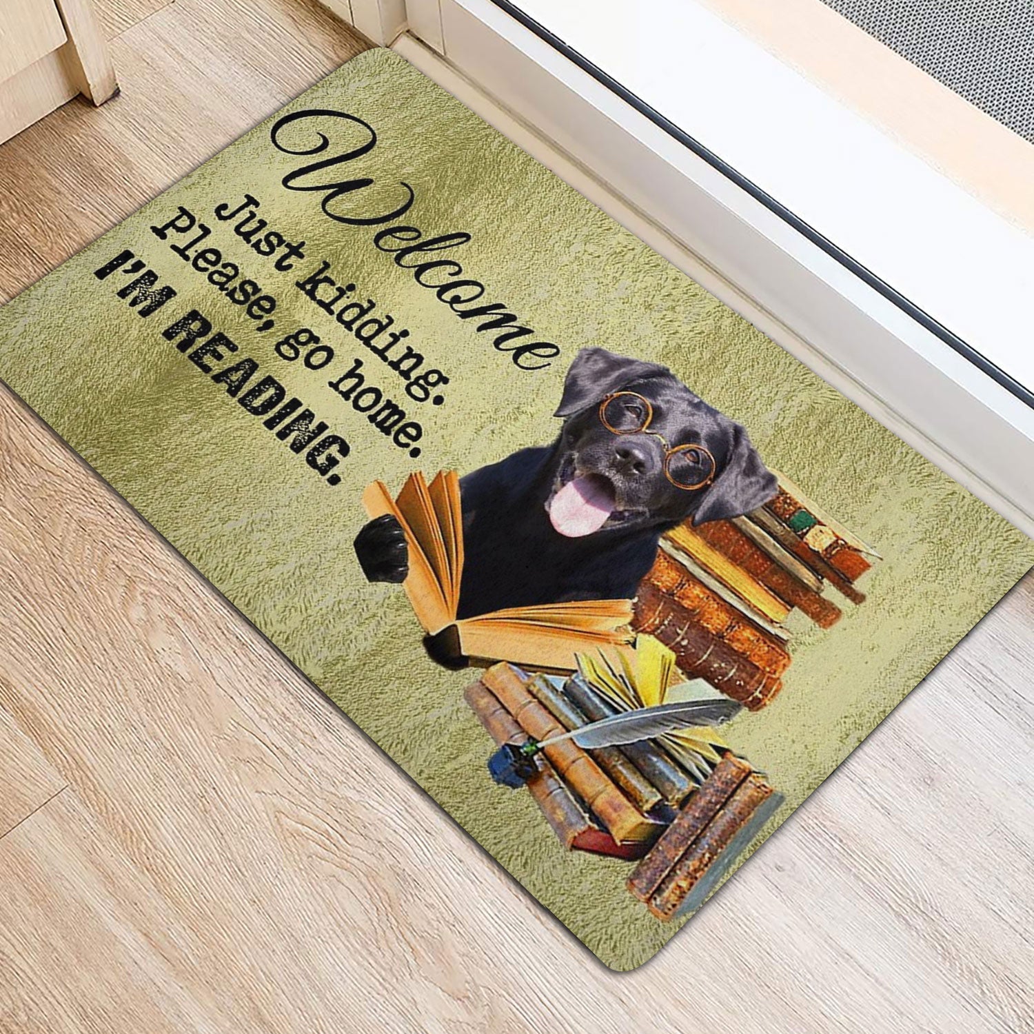 Ohaprints-Doormat-Outdoor-Indoor-Black-Labrador-Dog-And-Book-Please-Go-Home-I'M-Reading-Rubber-Door-Mat-1506-