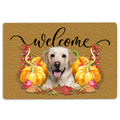 Ohaprints-Doormat-Outdoor-Indoor-Pumpkin-Spice-Golden-Retriever-Dog-Welcome-Fall-Autumn-Rubber-Door-Mat-182-18'' x 30''