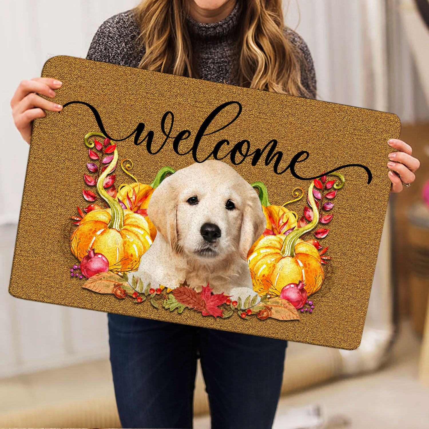 Ohaprints-Doormat-Outdoor-Indoor-Pumpkin-Spice-Yellow-Labrador-Dog-Welcome-Fall-Autumn-Rubber-Door-Mat-184-