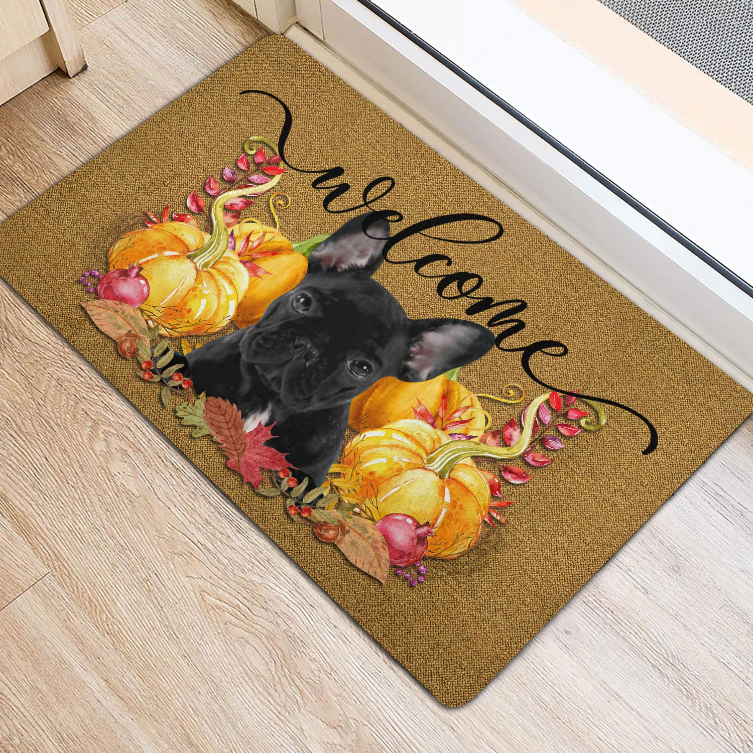 Ohaprints-Doormat-Outdoor-Indoor-Pumpkin-Spice-French-Bulldog-Welcome-Fall-Autumn-Rubber-Door-Mat-188-