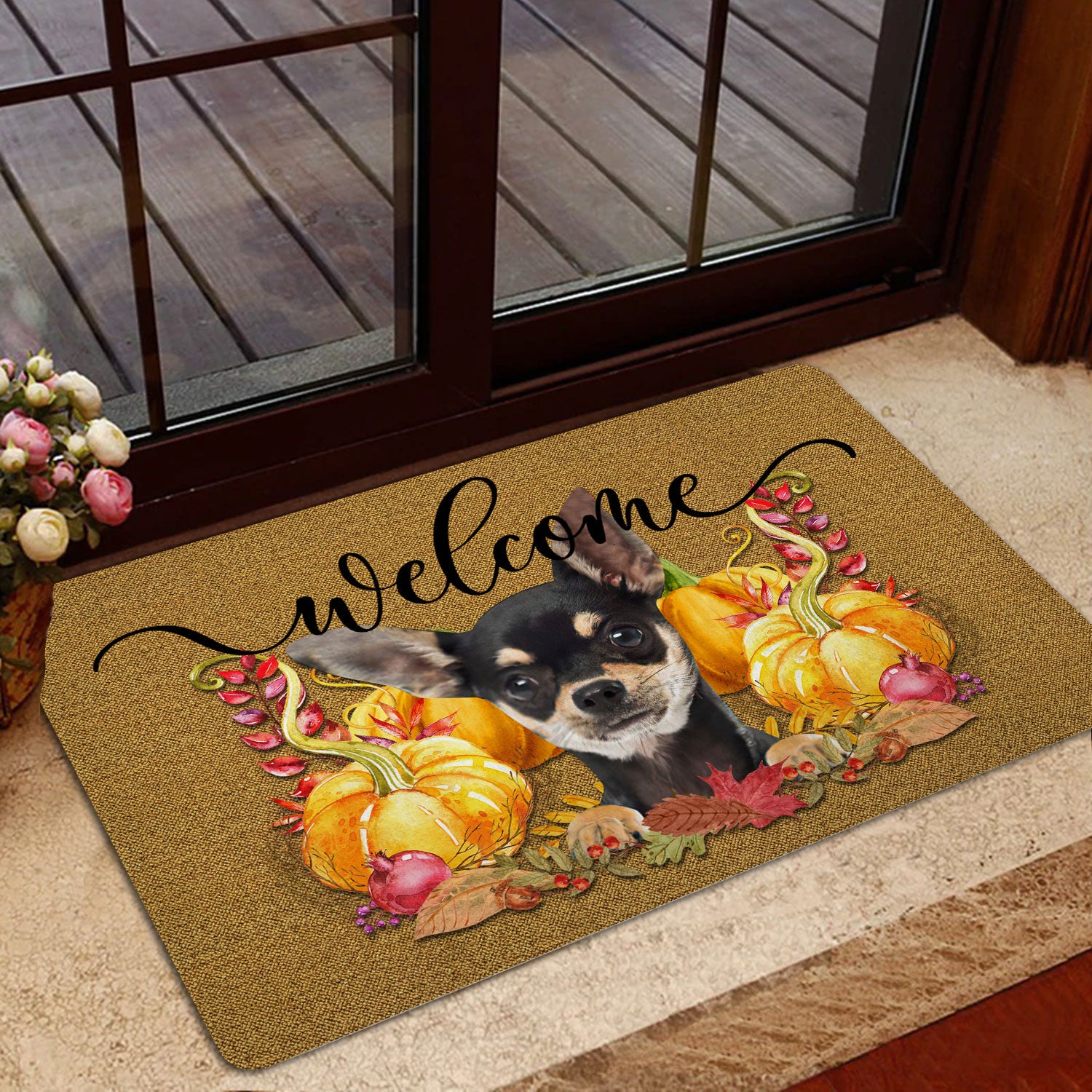 Ohaprints-Doormat-Outdoor-Indoor-Pumpkin-Spice-Chihuahua-Dog-Welcome-Fall-Autumn-Rubber-Door-Mat-192-