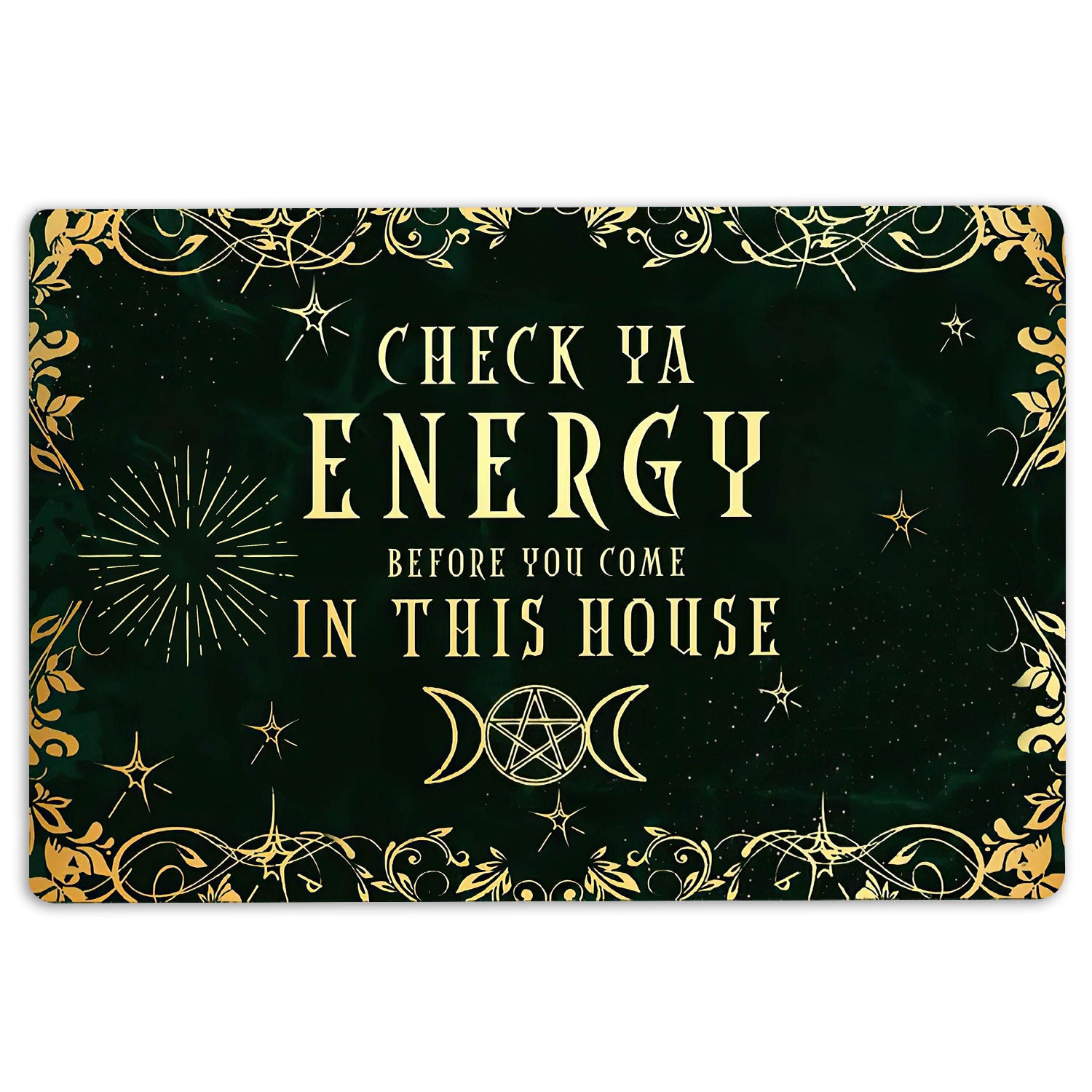 Ohaprints-Doormat-Outdoor-Indoor-Witch-Check-Your-Energy-Before-You-Come-N-Wicca-Witch-Rubber-Door-Mat-503-18'' x 30''