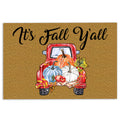 Ohaprints-Doormat-Outdoor-Indoor-It'S-Fall-Y'All-Pumpkin-Spice-Red-Truck-Custom-Personalized-Name-Rubber-Door-Mat-539-18'' x 30''