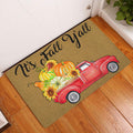 Ohaprints-Doormat-Outdoor-Indoor-It'S-Fall-Y'All-Red-Truck-Pumpkin-Spice-Custom-Personalized-Name-Rubber-Door-Mat-540-