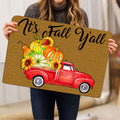 Ohaprints-Doormat-Outdoor-Indoor-It'S-Fall-Y'All-Red-Truck-Pumpkin-Spice-Custom-Personalized-Name-Rubber-Door-Mat-540-