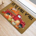 Ohaprints-Doormat-Outdoor-Indoor-Fall-It'S-Fall-Y'All-Red-Truck-Pumpkin-Custom-Personalized-Name-Rubber-Door-Mat-541-