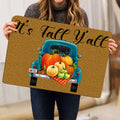 Ohaprints-Doormat-Outdoor-Indoor-It'S-Fall-Yall-Blue-Truck-Pumpkin-Spice-Custom-Personalized-Name-Rubber-Door-Mat-543-