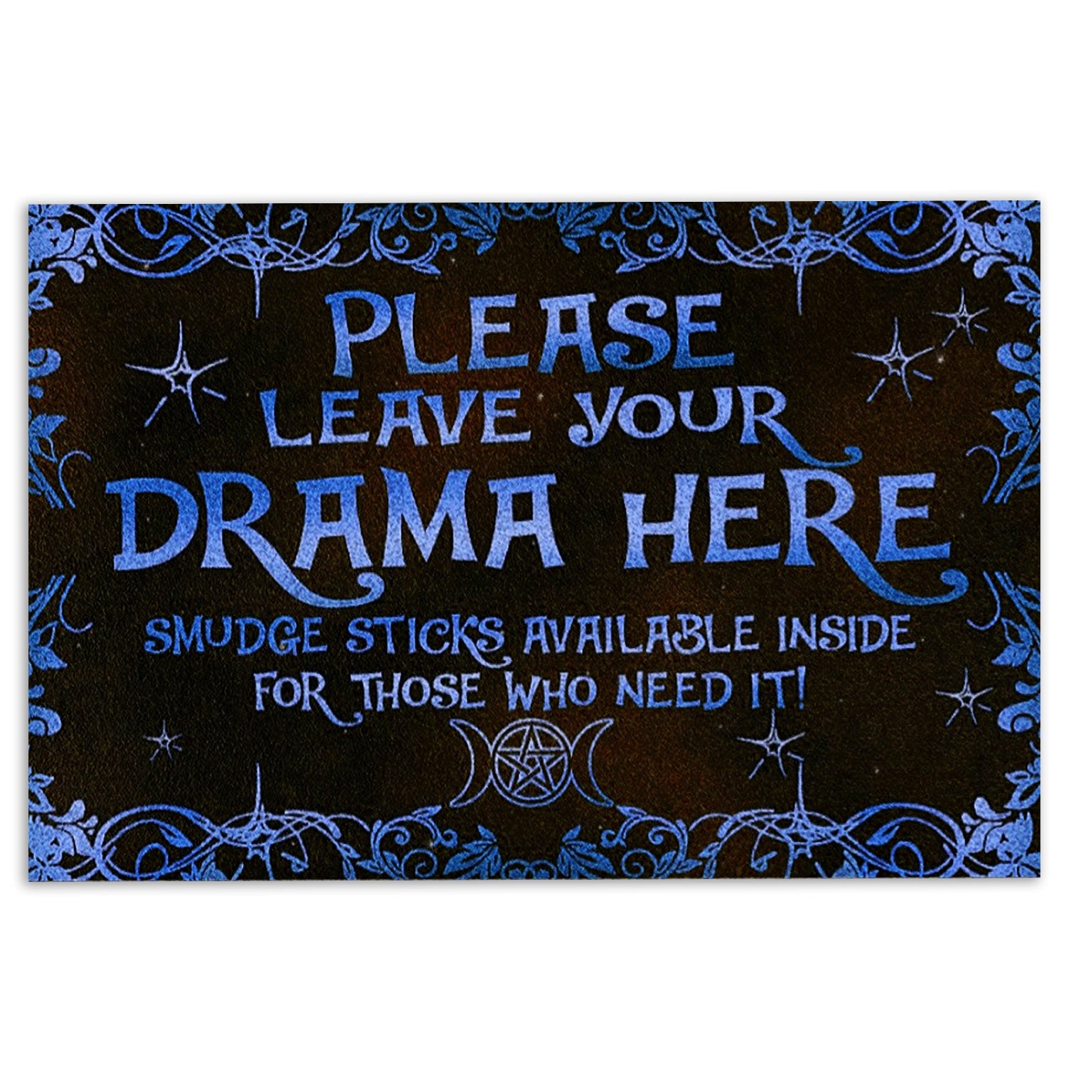 Ohaprints-Doormat-Outdoor-Indoor-Witch-Leave-Your-Drama-Here-Wicca-Witch-Rubber-Door-Mat-651-18'' x 30''