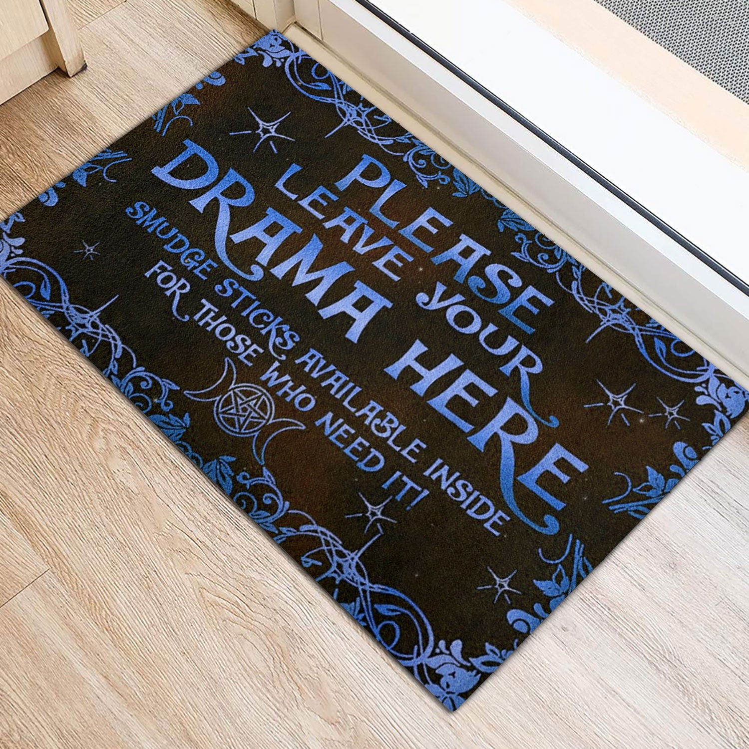 Ohaprints-Doormat-Outdoor-Indoor-Witch-Leave-Your-Drama-Here-Wicca-Witch-Rubber-Door-Mat-651-