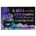 Ohaprints-Doormat-Outdoor-Indoor-A-Witch-And-Her-Little-Monter-Live-Here-Custom-Personalized-Name-Rubber-Door-Mat-652-18'' x 30''