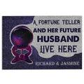 Ohaprints-Doormat-Outdoor-Indoor-Couple-Witch-A-Fortune-Teller-Live-Here-Custom-Personalized-Name-Rubber-Door-Mat-656-18'' x 30''