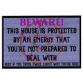 Ohaprints-Doormat-Outdoor-Indoor-Wicca-Witch-Beware-This-House-Is-Protected-Rubber-Door-Mat-660-18'' x 30''