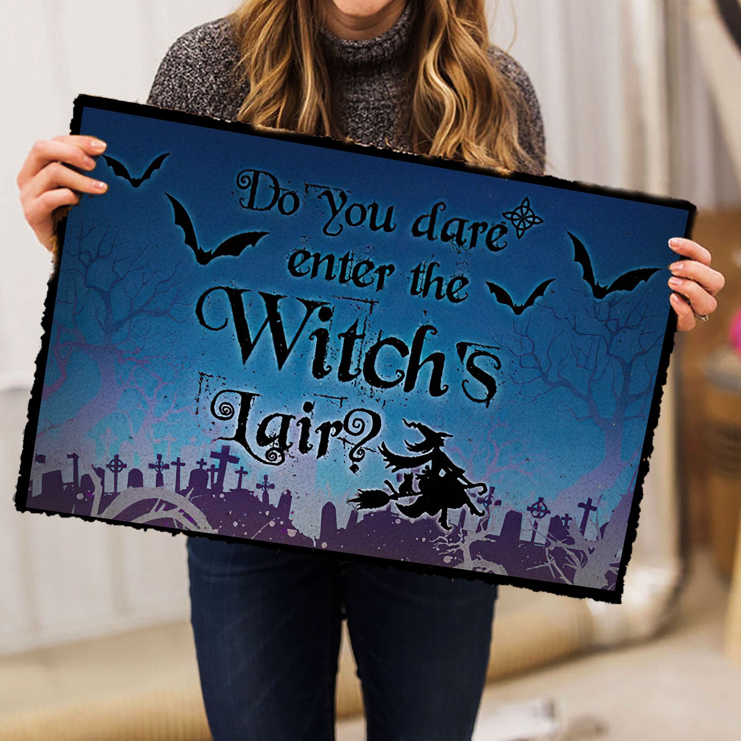 Ohaprints-Doormat-Outdoor-Indoor-Witch-Do-You-Dare-Enter-Witch'S-Lair?-Rubber-Door-Mat-665-