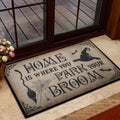 Ohaprints-Doormat-Outdoor-Indoor-Wicca-Witch-Home-Is-Where-You-Park-Your-Broom-Rubber-Door-Mat-666-