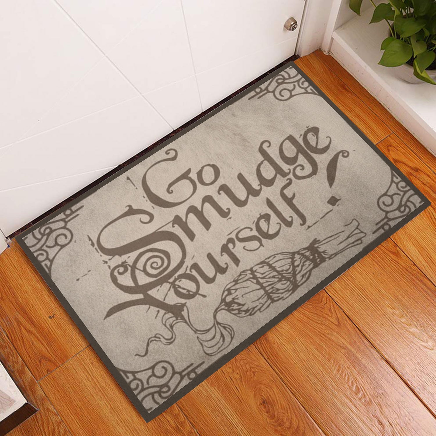 Ohaprints-Doormat-Outdoor-Indoor-Wicca-Witch-Go-Smudge-Yourself-Rubber-Door-Mat-668-