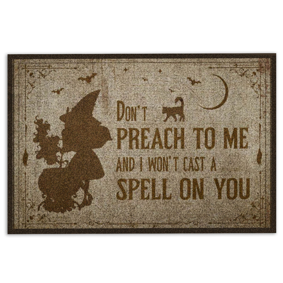 Ohaprints-Doormat-Outdoor-Indoor-Don'T-Preach-To-Me-Wicca-Witch-Rubber-Door-Mat-669-18'' x 30''