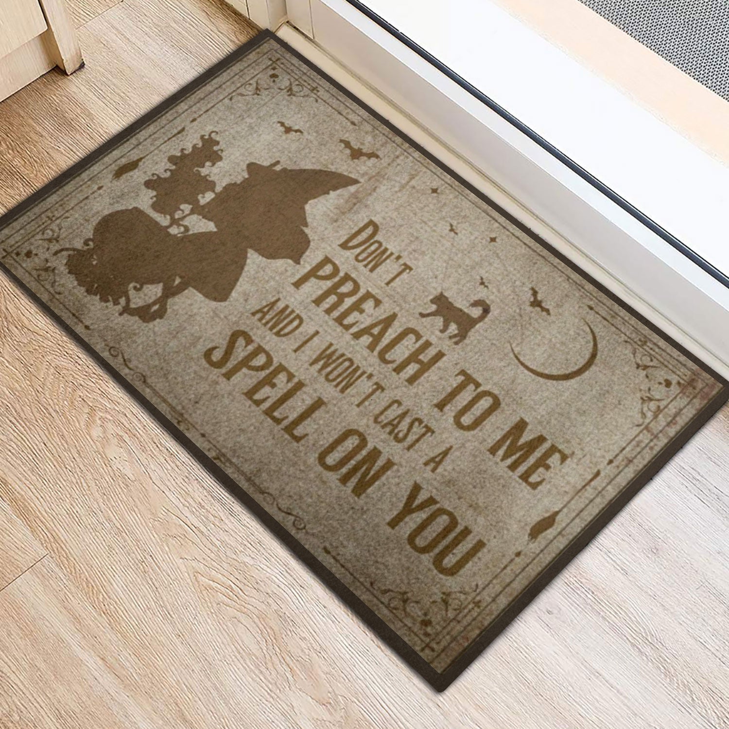 Ohaprints-Doormat-Outdoor-Indoor-Don'T-Preach-To-Me-Wicca-Witch-Rubber-Door-Mat-669-