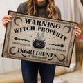 Ohaprints-Doormat-Outdoor-Indoor-Warning-Witch-Property-Wicca-Wiccan-Rubber-Door-Mat-671-