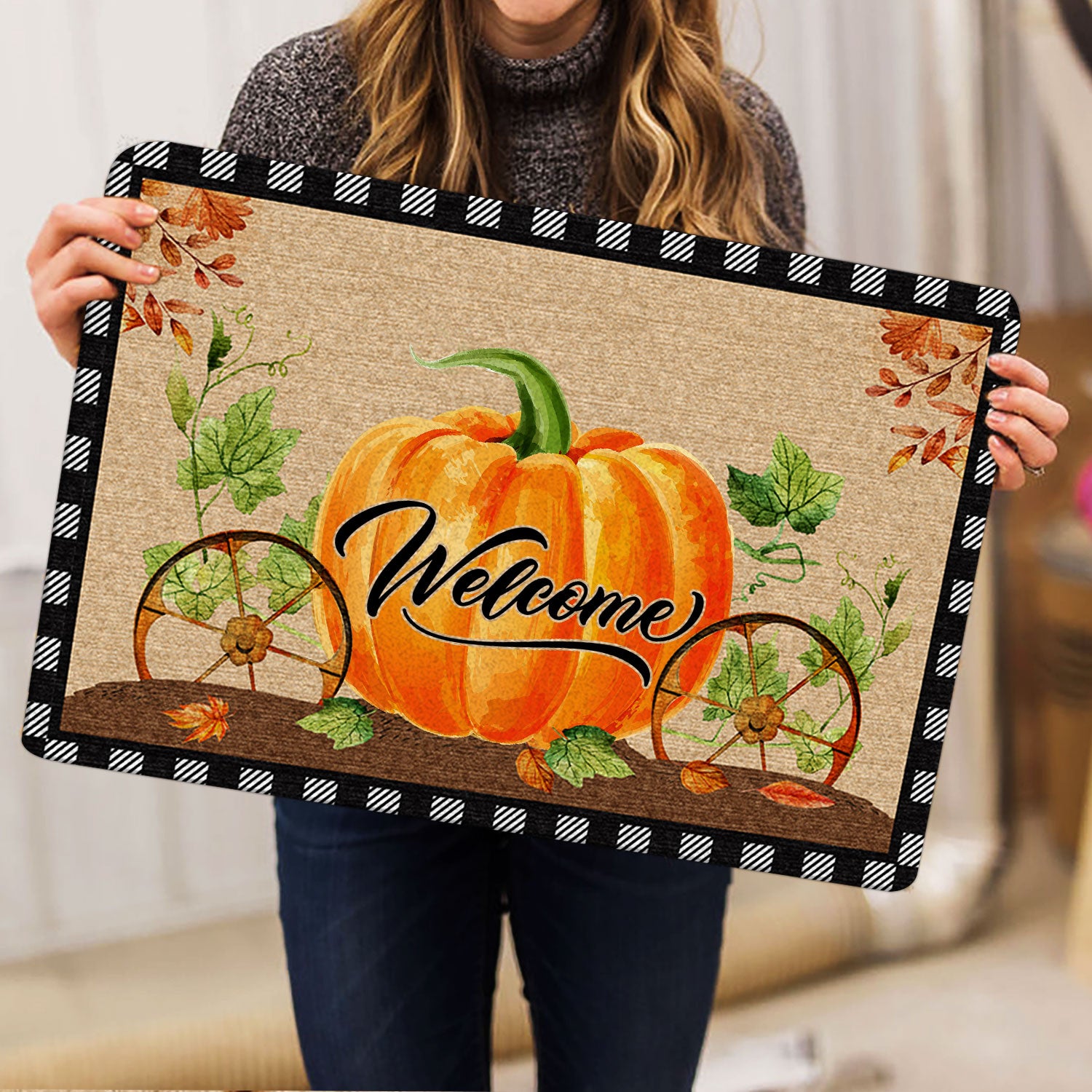 Ohaprints-Doormat-Outdoor-Indoor-Welcome-Pumpkin-Hello-Fall-Thanksgiving-Autumn-Lover-Pumpkins-Rubber-Door-Mat-1582-