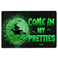 Ohaprints-Doormat-Outdoor-Indoor-Witch-Wizard-Halloween-Witches-Come-In-My-Pretties-Green-Moon-Rubber-Door-Mat-1588-18'' x 30''